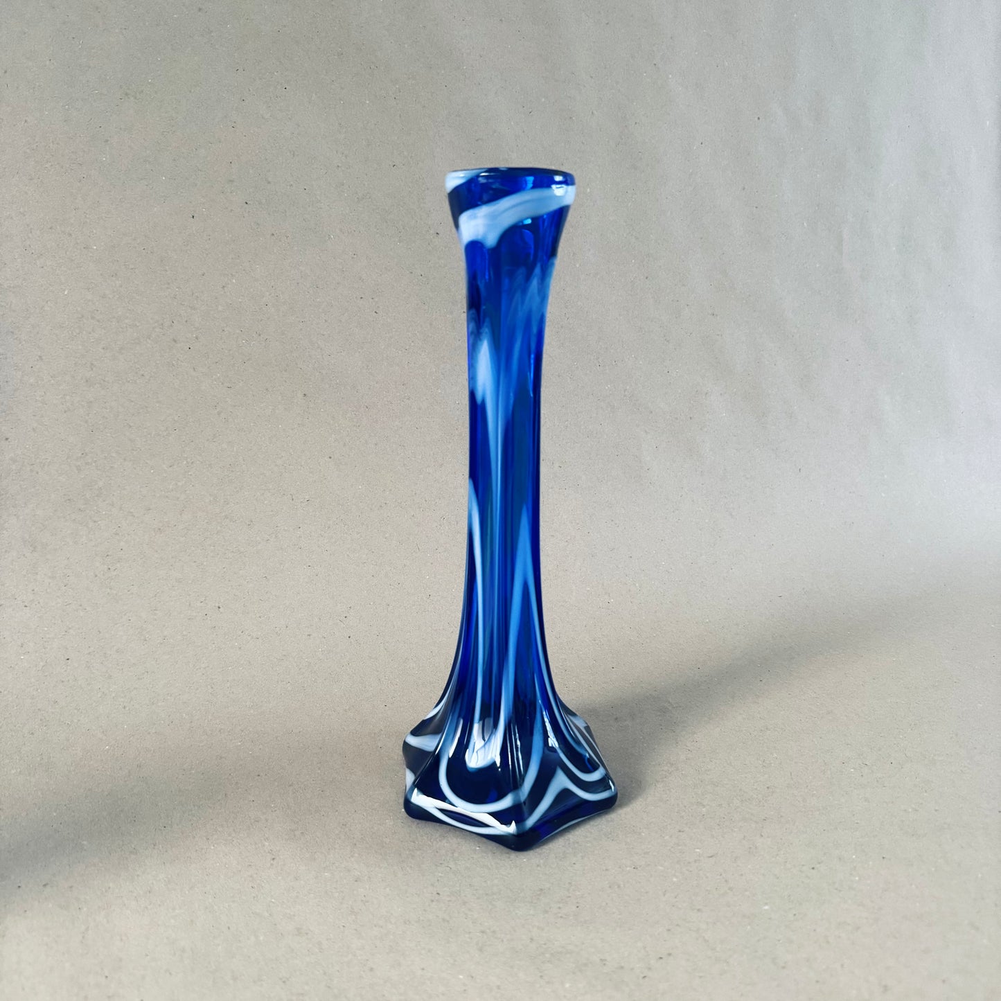 Florero Murano Azul Alto